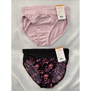 NEW Warners Panty Lace Hi-Cut No Pinching/Problems Hipster Panty 2 Pair Small 5